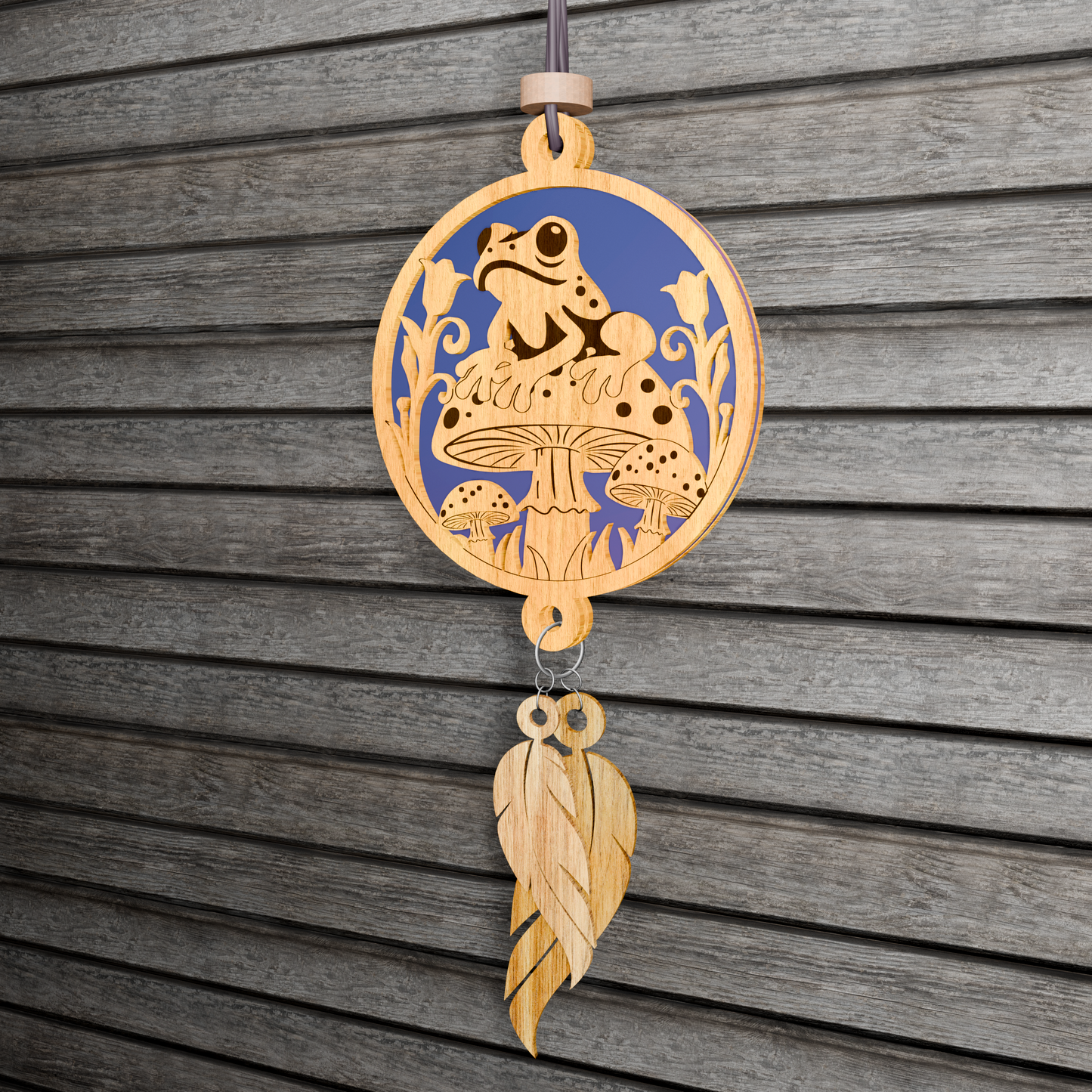 Digital File Frog on a Mushroom Suncatcher | Repurposing DVDs | Laser Cut File | SVG, PDF, EPS | Digital File