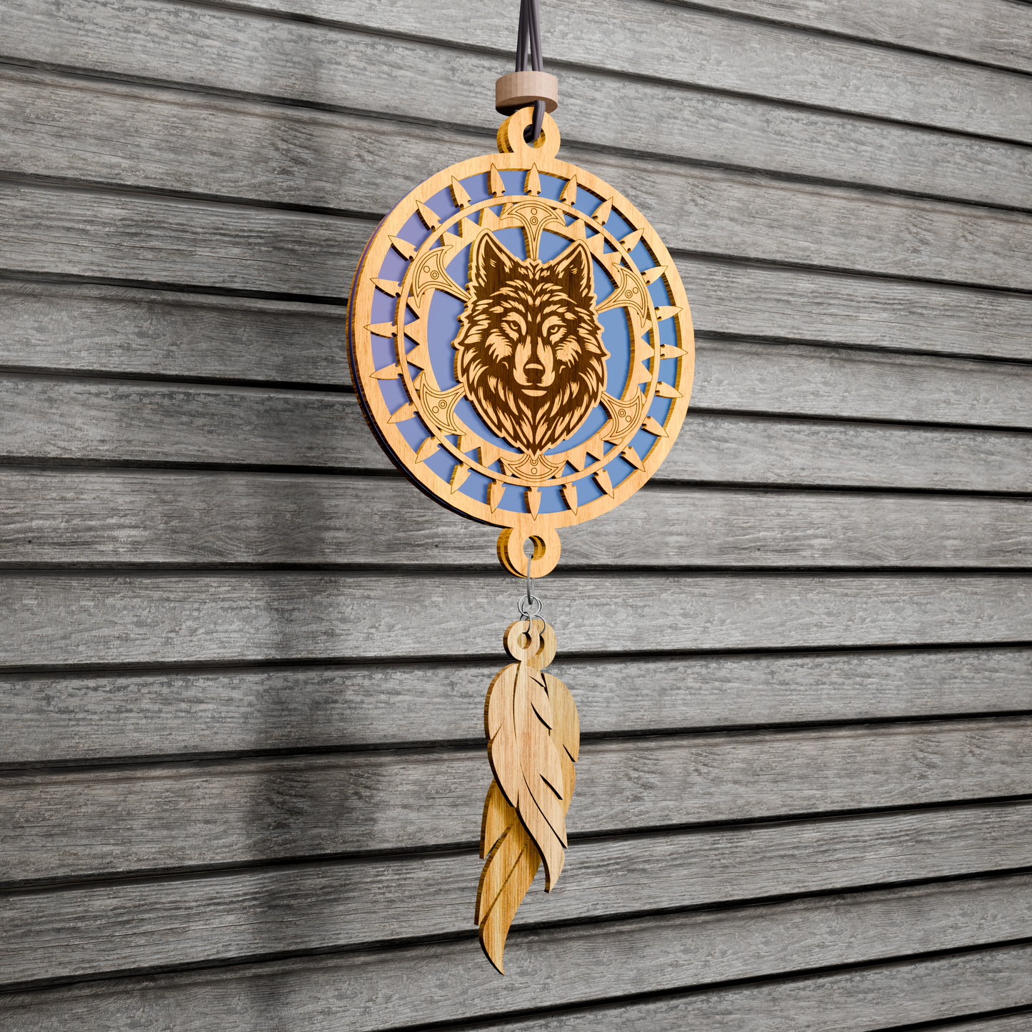 Digital File Wolf Suncatcher | Repurposing DVDs | Laser Cut File | SVG, PDF, EPS | Digital File
