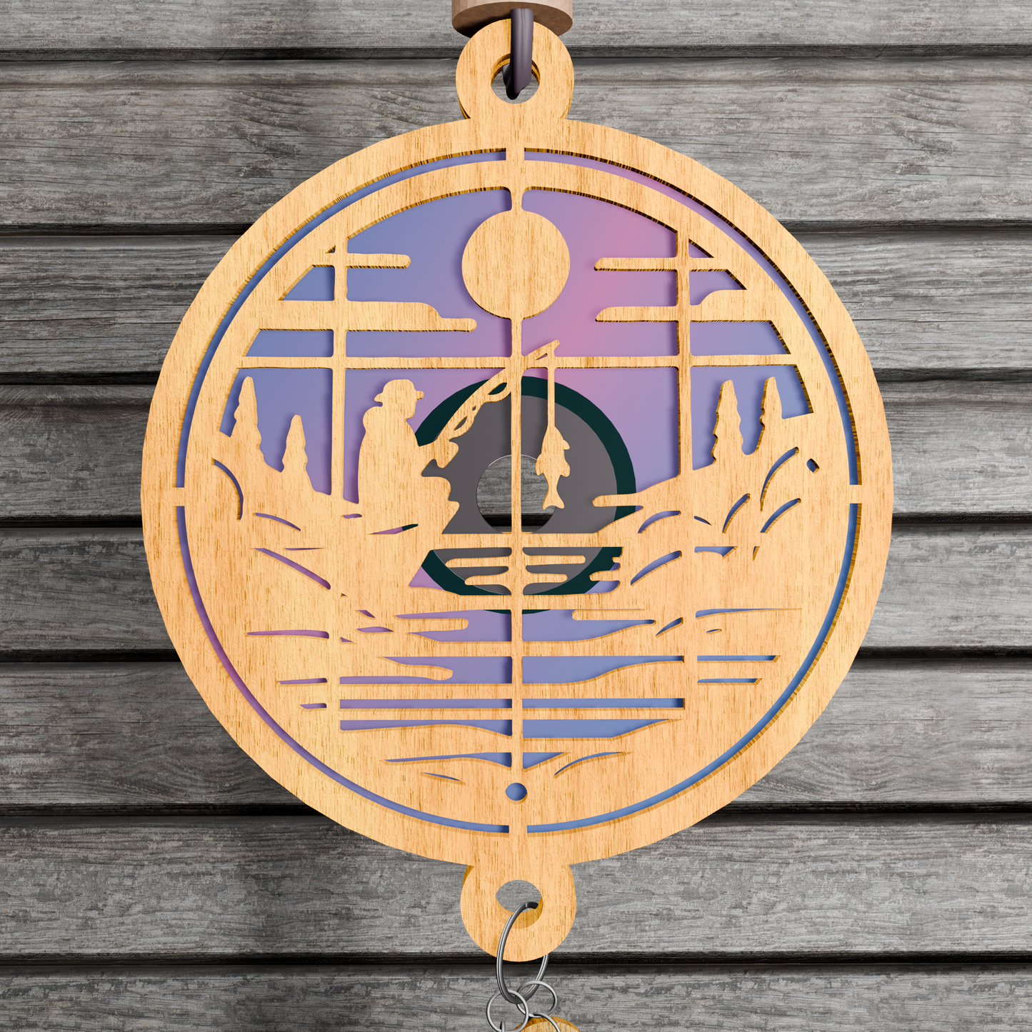 Fishing Suncatcher Download File/Instant Download Suncatcher/Lake Download File/ Laser Cut File SVG DXF/Lake Life Memorial SVG File