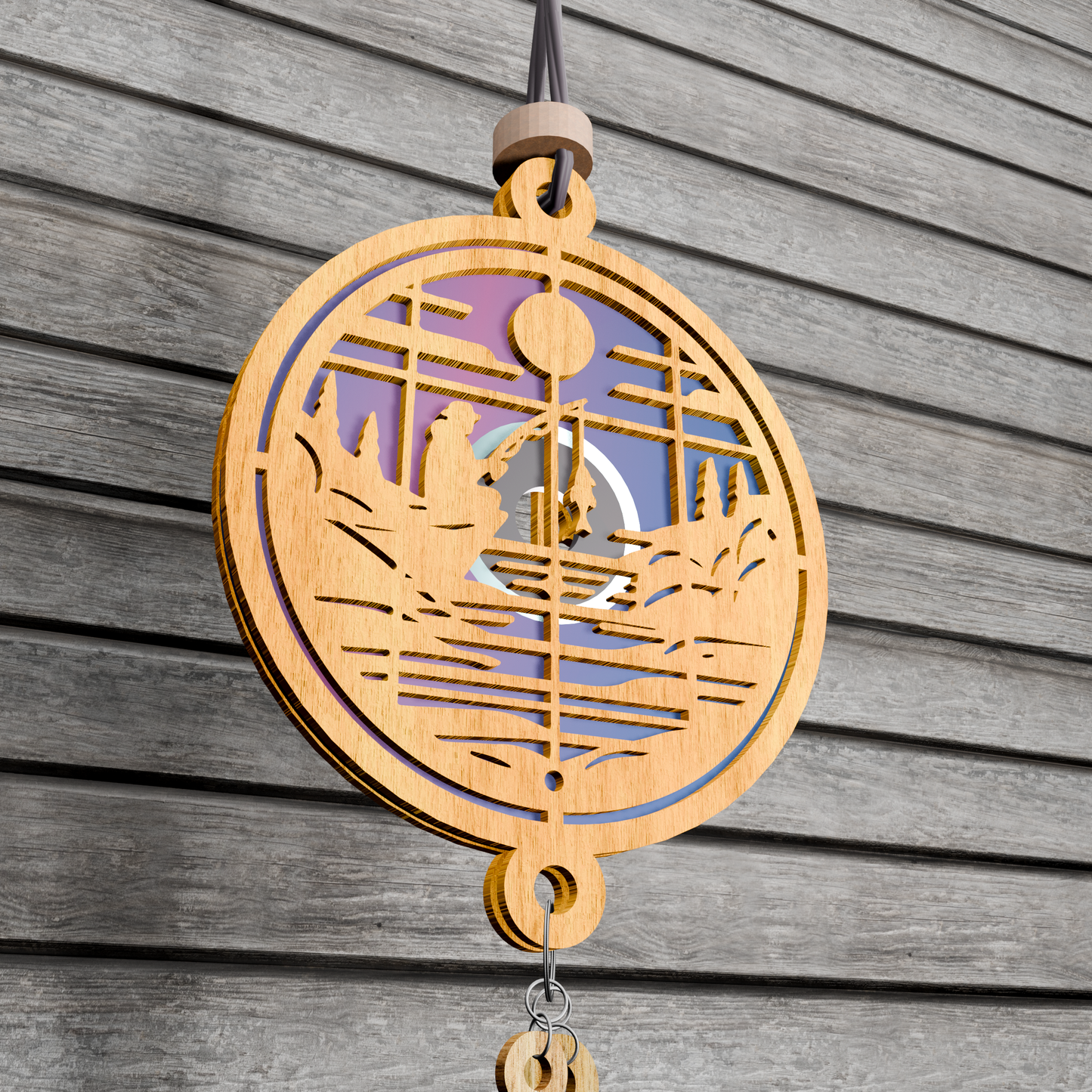 Fishing Suncatcher Download File/Instant Download Suncatcher/Lake Download File/ Laser Cut File SVG DXF/Lake Life Memorial SVG File