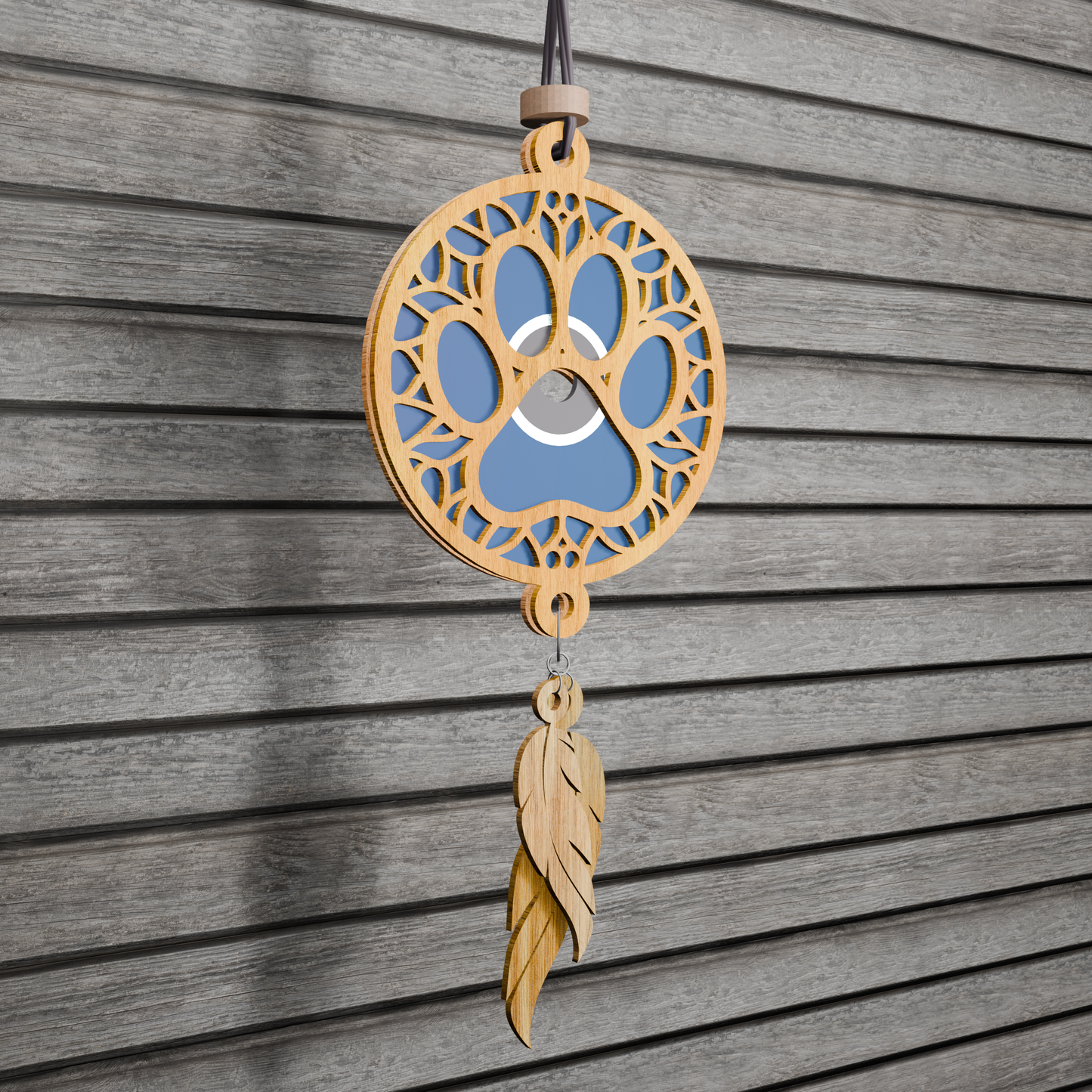 Paw Print Suncatcher SVG, Dxf, Png, Pdf, Eps, Dog Window Ornament Sun Catcher, Laser Cutter Silhouette Vector Clip Art, Cutting Files