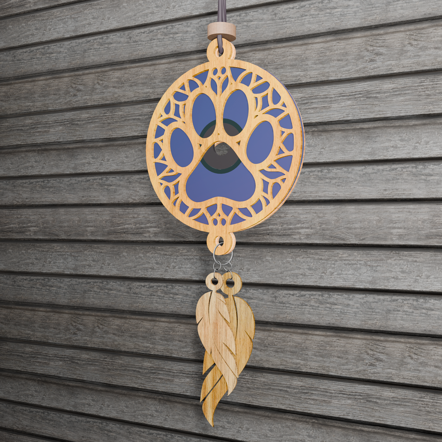 Paw Print Suncatcher SVG, Dxf, Png, Pdf, Eps, Dog Window Ornament Sun Catcher, Laser Cutter Silhouette Vector Clip Art, Cutting Files