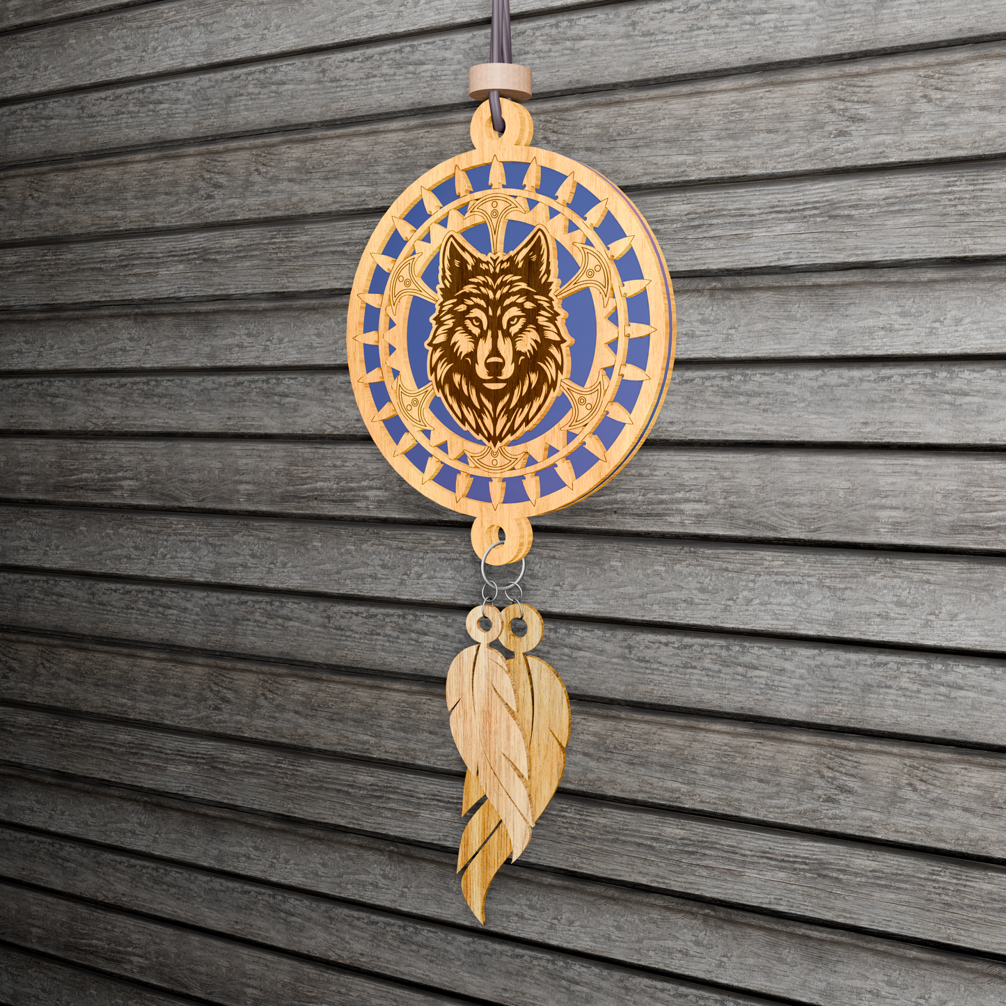 Digital File Wolf Suncatcher | Repurposing DVDs | Laser Cut File | SVG, PDF, EPS | Digital File