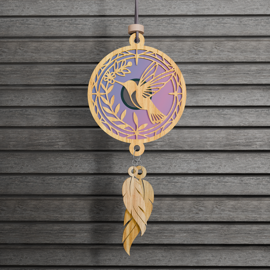 Hummingbird Suncatcher SVG Dxf Png Pdf Eps | Bird Window Ornament Sun Catcher | Laser Cutter Silhouette Vector Clip Art | Cutting Files