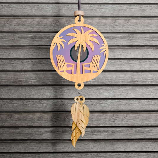 Ocean Suncatcher SVG Beach Suncatcher SVG For Glowforge Laser Adirondack Chairs Svg Summer SVG Files Suncatcher Files Palm Trees Ornament